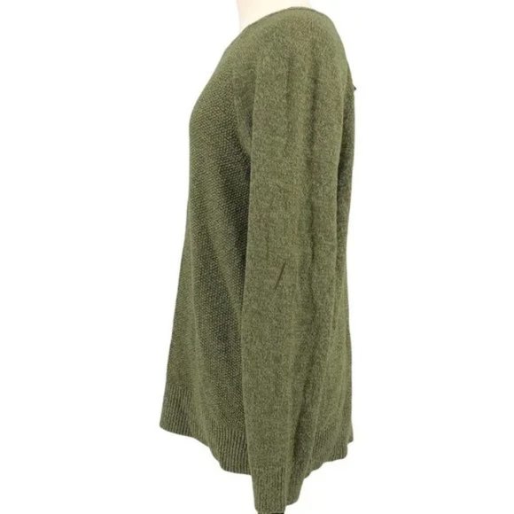 Karen Scott Green Cable Knit Sweater NWT Sz Large - Picture 4 of 9